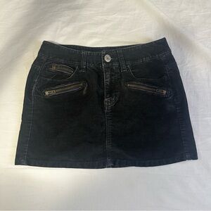 American Eagle Outfitters Black Mini Skirt with Zipper Details